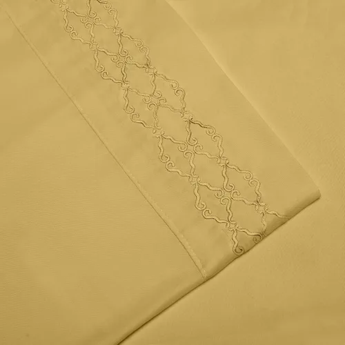 Vista 3 de Home Sweet Home - Juego de ropa de cama transpirable extra suave y resistente a las arrugas, juego de sábanas bordadas de lujo con bolsillo profundo