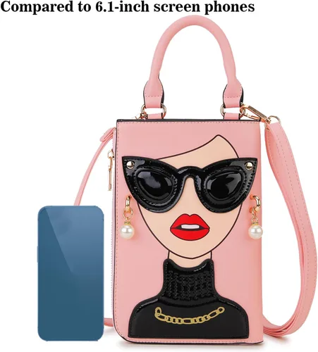 Vista 4 de Bolsos de hombro para mujer, de piel sintética, con asa superior, bolso de mano para mujer
