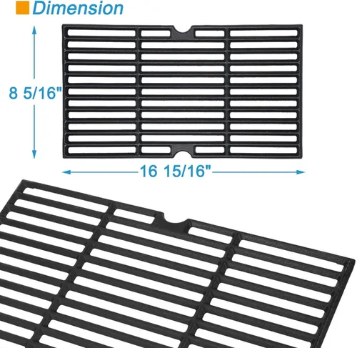 Vista 2 de Rejilla de parrilla de 16 15/16 "para Charbroil Advantage 463344015 463334615 463344116 463343819 Gas2coal 463340516 G467-0002-W1 Rejilla de cocina