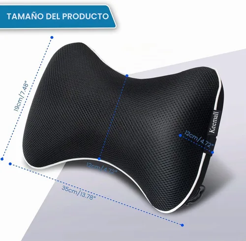 Vista 7 de Keemall Almohada de Cuello de Coche Inflable, Almohada de Reposacabezas de Coche Inflable Suave para Asiento de Conducción con Correa Ajustable