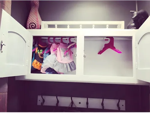 Vista 6 de Perchero de plástico rosa para perros y cachorros para mascotas (L, negro)