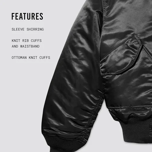Vista 4 de Alpha Industries Chaqueta de vuelo CWU 45/P para hombre Negro