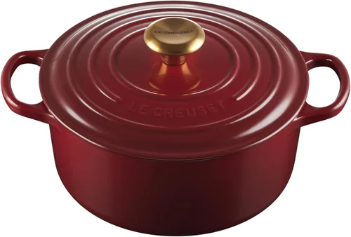 Vista 46 de Le Creuset Horno holandés redondo Signature de hierro fundido esmaltado, 4.5 cuartos de galón., Artichaut