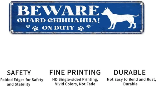 Vista 3 de Letreros de metal con texto en inglés «Beware of Dog» «Beware of Dog» «Beware of Dog» (Beware of Dog) «Beware of Dog» (Beware of Dog) «Beware of