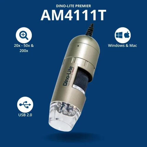 Vista 2 de Dino-Lite AM4111T - 1.3MP, 20x - 50x, 200x, Microtouch