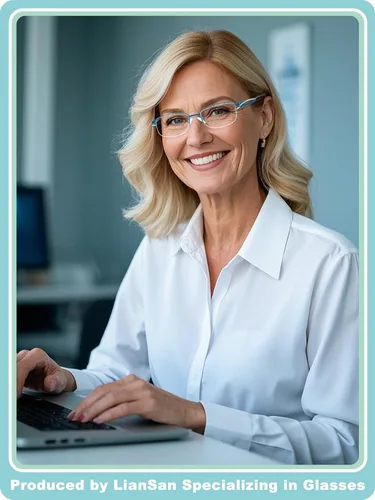 Vista 2 de LianSan Metal Bifocal Reading Glasses for Women,Stylish Half Rim Zero Top Blue Light Blocking Computer Reader