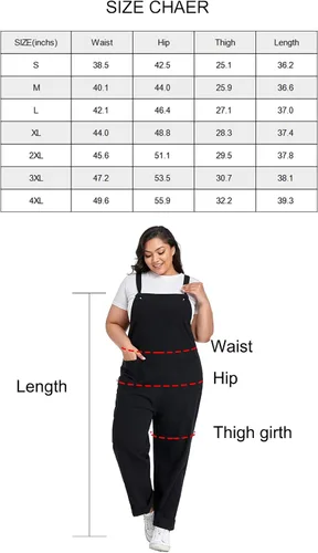 Vista 5 de Enterizo holgado para mujer Talles grandes Enterizo con piernas amplias tipo Baggy