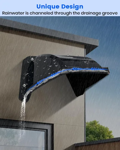 Vista 4 de Protector universal de plástico para cámara de seguridad solar y lluvia, cubiertas protectoras resistentes a la intemperie para cámaras de bala