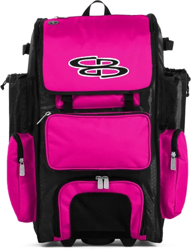 Vista 101 de Boombah Rolling Superpack - Bolsa para equipo de béisbol/sóftbol, varios colores, mango telescópico y capacidad para 4 murciélagos, versión
