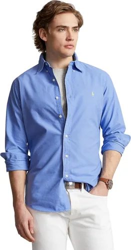 Vista 39 de POLO RALPH LAUREN Men's Classic Fit Plaid Oxford Shirt Blanco básico