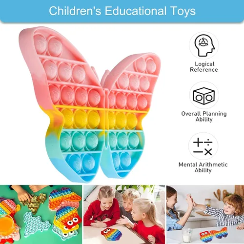 Vista 4 de Juguete sensorial para la ansiedad de burbuja de empuje, juguetes sensoriales para apretar, regalos novedosos para niños y niñas, herramientas