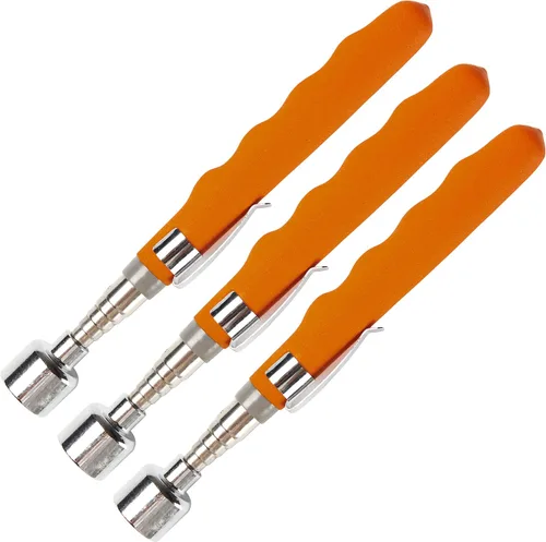 Vista 8 de Herramienta de recogida magnética flexible, palo de recogida extensible y plegable, extensible hasta 22.8” con capacidad de tracción de 20LB, útil