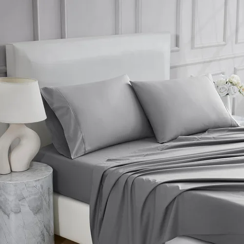 Vista 10 de Linen Closet Juego de sábanas tamaño individual – 100% algodón natural percal, juego de sábanas de cama individual de 3 piezas refrescante