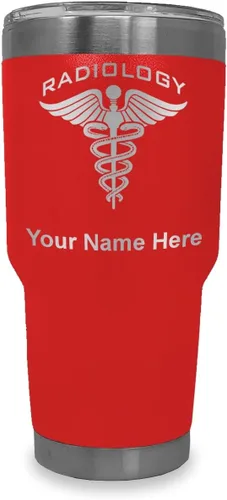 Vista 19 de LaserGram Vaso personalizado de 20 onzas, radiología (negro) Regalo grabado para radiólogos, acero inoxidable aislado al vacío, grabado con láser