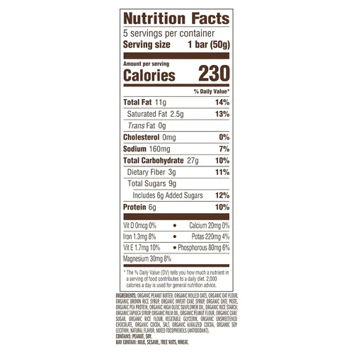 Vista 2 de CLIF Barra de mantequilla de nuez – Mantequilla de maní de chocolate – Barras energéticas rellenas – Sin OMG – USDA Orgánico – A base de plantas