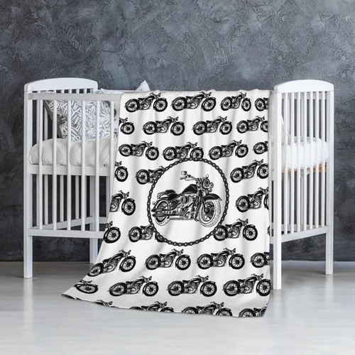 Vista 52 de Manta de forro polar suave para regalo de motocicletas de motocross, manta acogedora de franela, aire acondicionado, 50x40 pulgadas para niños