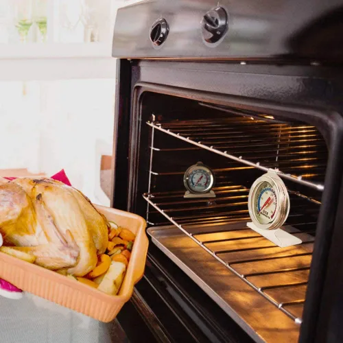 Vista 7 de Anvin Termómetros de horno con esfera grande, para monitoreo de parrilla, termómetro de cocina con doble escala de 122.0-572.0 °F/100-600°F
