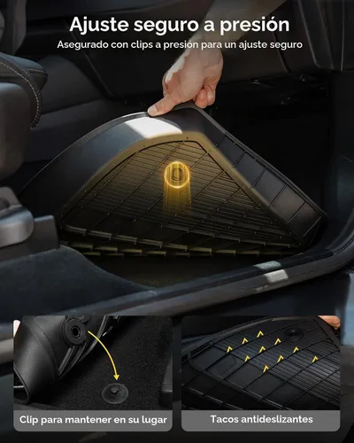 Vista 5 de 3W Alfombrillas de piso compatibles con Honda Civic Sedan 2016-2021 & Hatchback 2017-2021 & Coupe 2016-2020, revestimiento de piso de ajuste