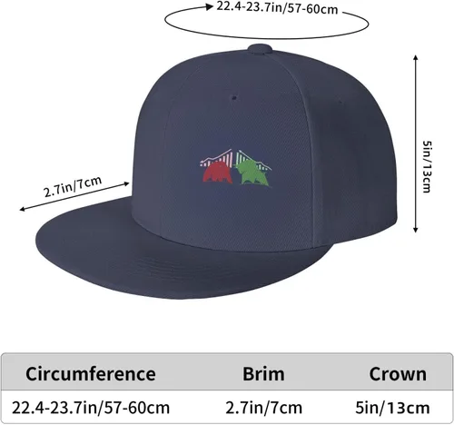 Vista 7 de wikjxiz Bajista y alcista en el mercado de valores sombreros de ciencia para hombres sombrero negro sombrero plano sombrero de sol para hombre gorra