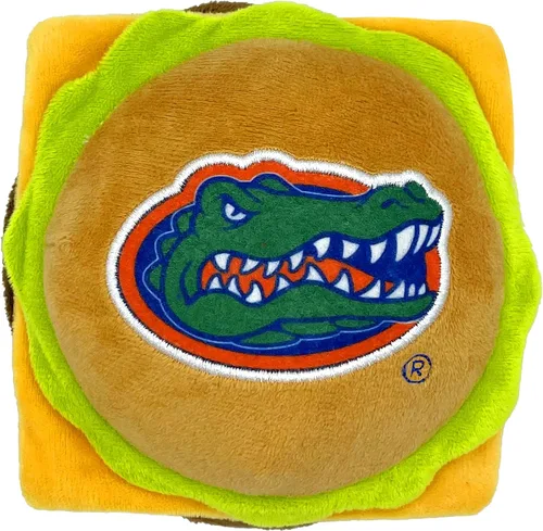 Vista 15 de NCAA Alabama Crimson Tide HOT Dog - Juguete de peluche para perros y gatos, juguete de peluche para perros y gatos con chirriador interior y hermoso