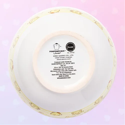 Vista 16 de Silver Buffalo Hello Kitty y sus amigos Chococat - Tazón de cerámica para ramen y arroz con palillos, patrón a cuadros, apto para microondas, 20