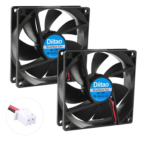 Vista 9 de Ventilador de refrigeración CC sin escobillas de 12 V 5010 de 1.969 x 1.969 x 0.394 in, ventilador de flujo de aire silencioso sin escobillas
