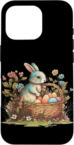 Vista 20 de Happy Easter Day Easter Bunny Happy Easter Egg Basket Case for iPhone 17