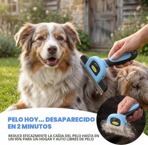 Vista 2 de Cepillo DarkPets para gatos y perros para animales pequeños, medianos y grandes, con pelo corto a largo Reduce drásticamente el desprendimiento