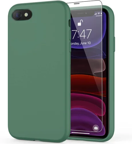 Vista 12 de bemal Funda para iPhone 14 Pro con protector de pantalla, silicona líquida de ajuste delgado, forro de microfibra suave, diseñada para mujeres