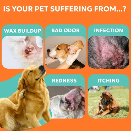 Vista 2 de Forticept Tratamiento de infección de oído de perro y gato, gotas para los oídos de perro con hidrocortisona al 1% 2 onzas