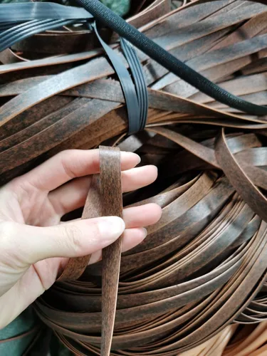 Vista 4 de Ratán tejido marrón claro, material de reparación de mimbre de polietileno de plástico para silla de jardín, mesa de café, muebles de patio, cesta