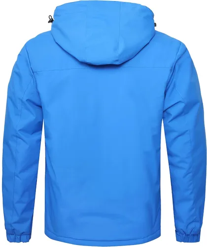 Vista 2 de Keevoom Abrigos de invierno para hombre, abrigo de nieve cálido, resistente al viento, impermeable, con capucha, snowboard, esquí, chaquetas