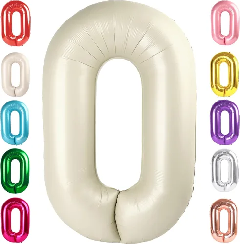 Vista 96 de Globos del números 0 de 40 pulgadas para formar los números 10, 20, 30, 40, 50, 60, 70, 80, 90, 100, para decoración de cumpleaños, bodas, eventos