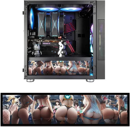 Vista 10 de Vetroo Tablero de Pantalla con Luces LED para Decoración de Carcasa de Computadora PC Full HD 2K Función Multi-Modo 9.8" x 3.1" (Vertical, A6)