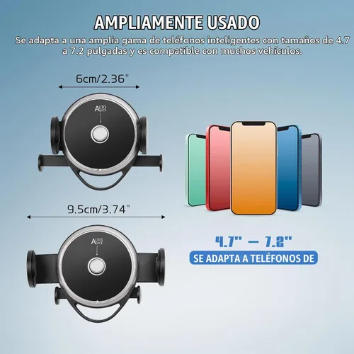 Vista 5 de Hovom Soporte de teléfono para ventilación de automóvil, soporte ajustable para teléfono celular, soporte de teléfono celular con bloqueo