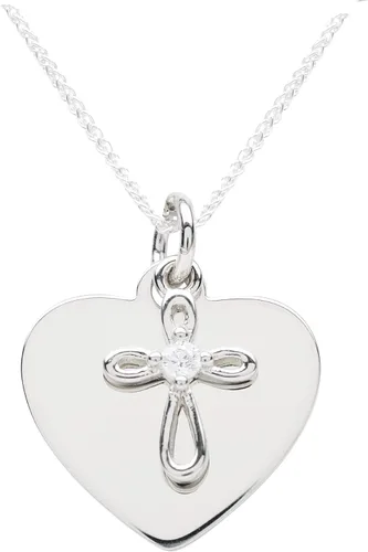 Vista 8 de Cherished Moments Collar de corazón, plata de ley 925 o chapado en oro de Corazón dorado (14 pulgadas)