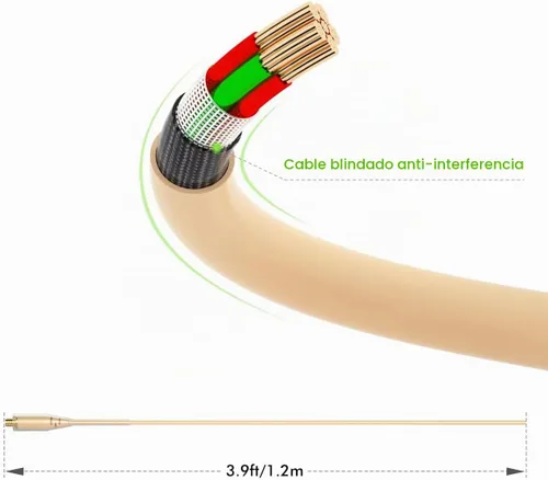 Vista 5 de KIMAFUN Micrófono de Diadema/Auricular de Una Sola Oreja con Gancho para la Oreja Colgante Sobre la Oreja Micrófono Condensador Compatible