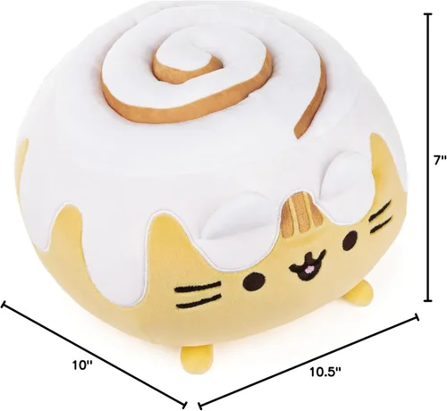 Vista 7 de GUND Pusheen Catfé - Rollo de canela Pusheen - Peluche de gato squisheen, 12 pulgadas