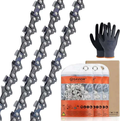 Vista 10 de Savior 4Pack GTA 26 Cadena de Motosierra Mini de 4 Pulgadas de 1/4" LP.043" de Calibre 28 Enlace de Transmisión para Podadora de Hojas Stihl GTA 26