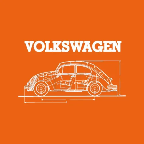 Vista 2 de Volkswagen Beetle White Technical Diagram - Camiseta para mujer