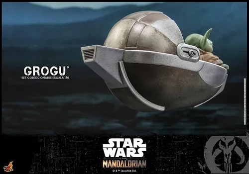 Vista 3 de TV Masterpiece Mandalorian Grogoo y juego de accesorios 1/6 escala figura