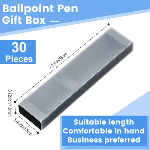 Vista 2 de Crtiin - Caja de regalo vacía de 30 bolígrafos con tapa transparente, estuche de exhibición de bolígrafo de joyería a granel para negocios