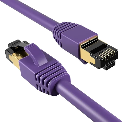 Vista 12 de Cables Direct Online Cable de conexión Ethernet SFTP Cat8 negro de 0.5 pies, conexión de 40 Gbps 2000 MHz, cobre blindado 26AWG RJ45 retrocompatible