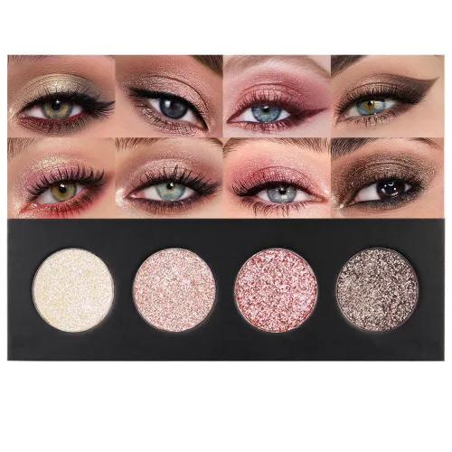 Vista 8 de SUAKE Paleta de sombras de ojos rosa nude, mate y brillante, alta pigmentación, 20 colores, marrón y morado para maquillaje de ojos, paleta
