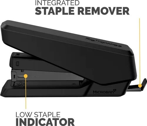 Vista 5 de Fellowes LX850 EasyPress - Engrapadora de oficina con un solo toque sin esfuerzo para aula, hogar y oficina, sostiene una tira completa de grapas