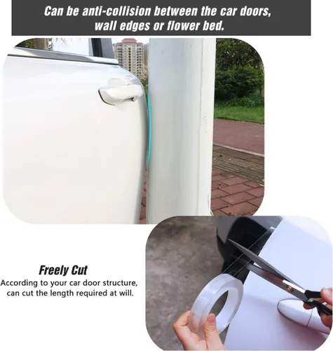 Vista 8 de ToLanbbt Protector Invisible para Borde de Puerta de Automóvil, Protectores de Umbral de Puerta Automotriz Anti-Rayones, Cinta Adhesiva Impermeable