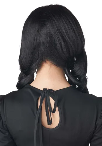 Vista 2 de Peluca de disfraz negra trenzada gótica para mujer Multicolor