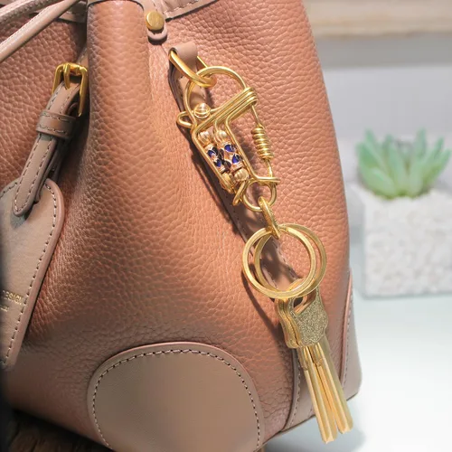 Vista 5 de Cute Carabiner Clip, Keychain Accessories Aesthetic, Heavy Duty Snap Hook Key Fob, Handmade Birdie Keyring