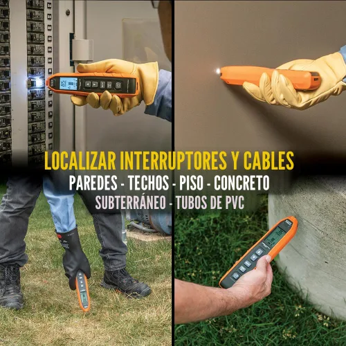 Vista 3 de Klein Tools ET450 - Kit avanzado de buscador de disyuntores subterráneos y trazador de cables para interruptores energizados y no energizados