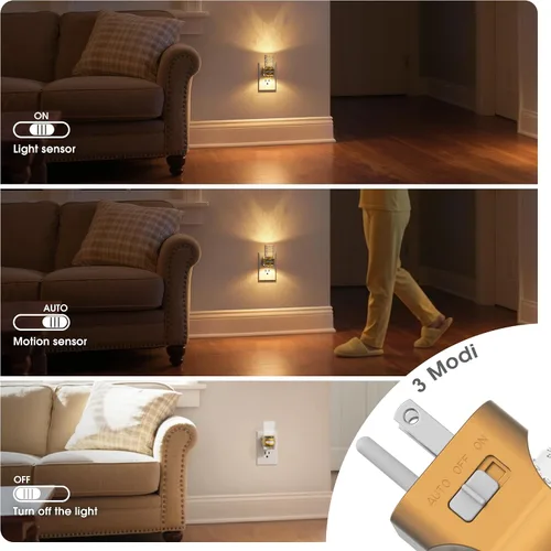 Vista 58 de JandCase Motion Sensor Night Light, Bubble Night Lights Plug into Wall